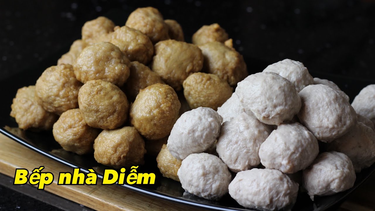 Thịt heo viên - Pork Balls -Cách làm mọc đơn giản bằng máy xay và thịt nguyên miếng | Bếp Nhà Diễm |