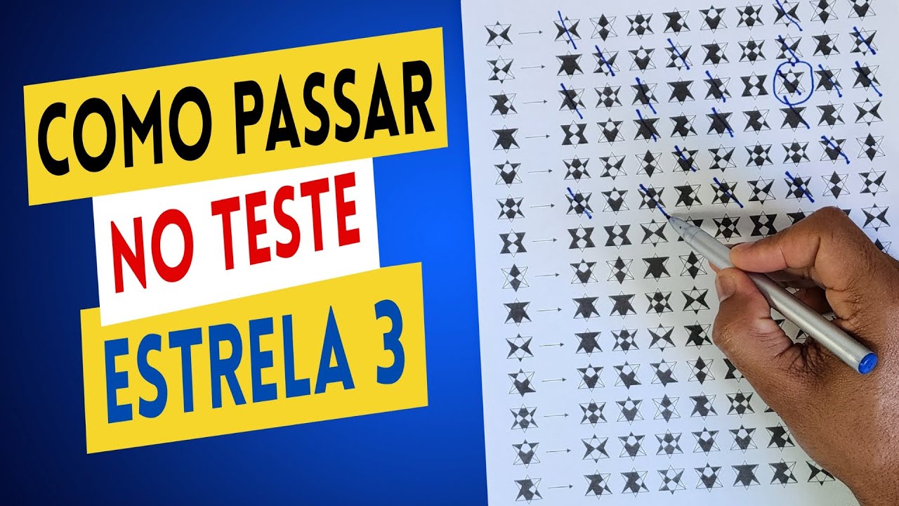 PSICOTÉCNICO DO DETRAN 2025 - COMO PASSAR NO TESTE DE ATENÇÃO ALTERNADA ESTRELA 2025
