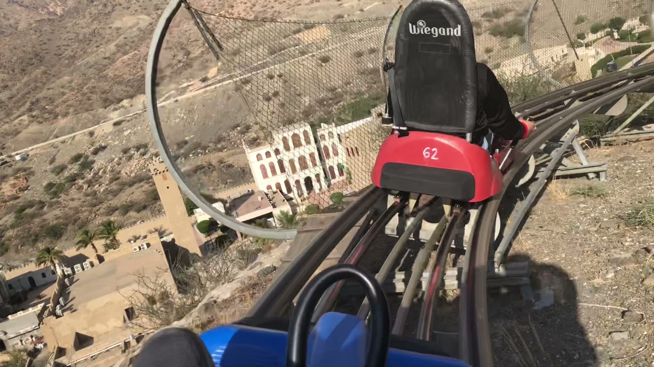 Toboggan Ride Experience in Taif, Saudi Arabia (RAW FOOTAGE)