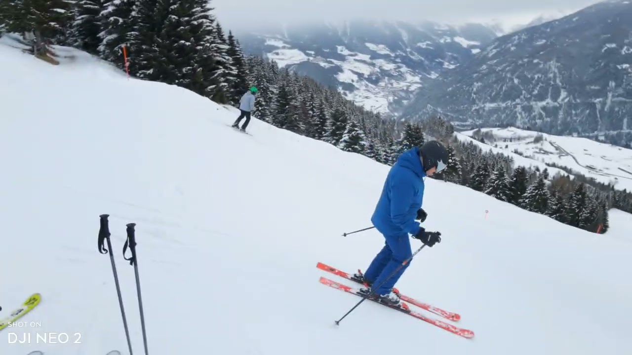 DJI NEO2 SKIINGFOLLOW : Austria, Fiss Piste 8 Lange Abfahrt #skiing #djineo2 #skiingfollow