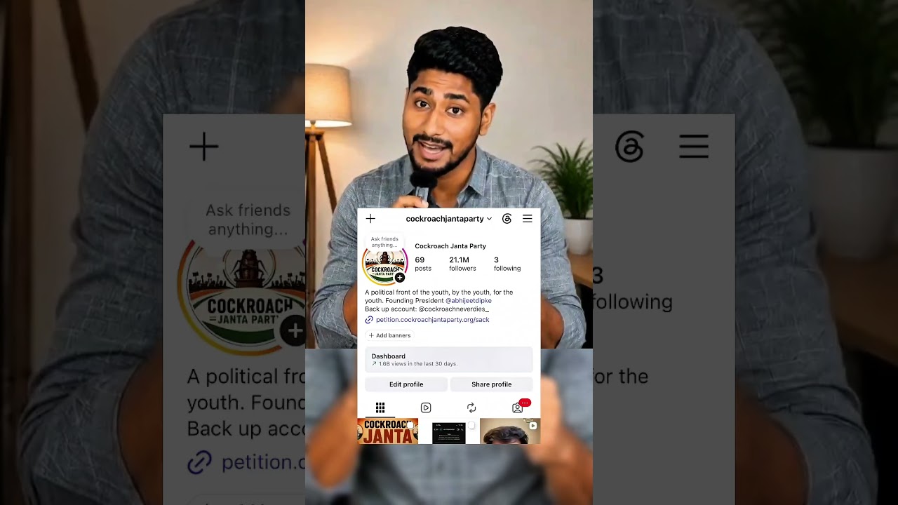 Cockroach Janta party Instagram Analytics #cjp #shortsfeed #shorts  #news