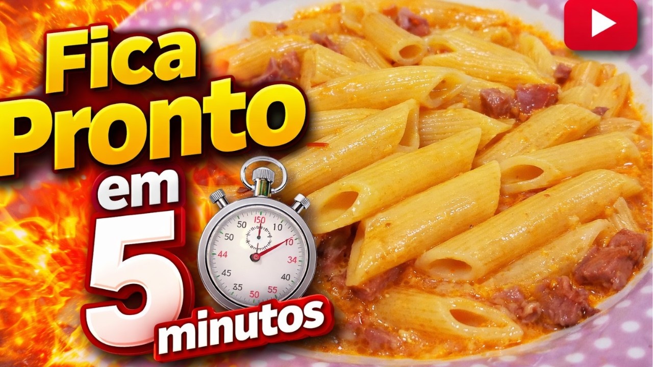 Macarrao cremoso feito na panela de pressão rapido em 5 minutos
