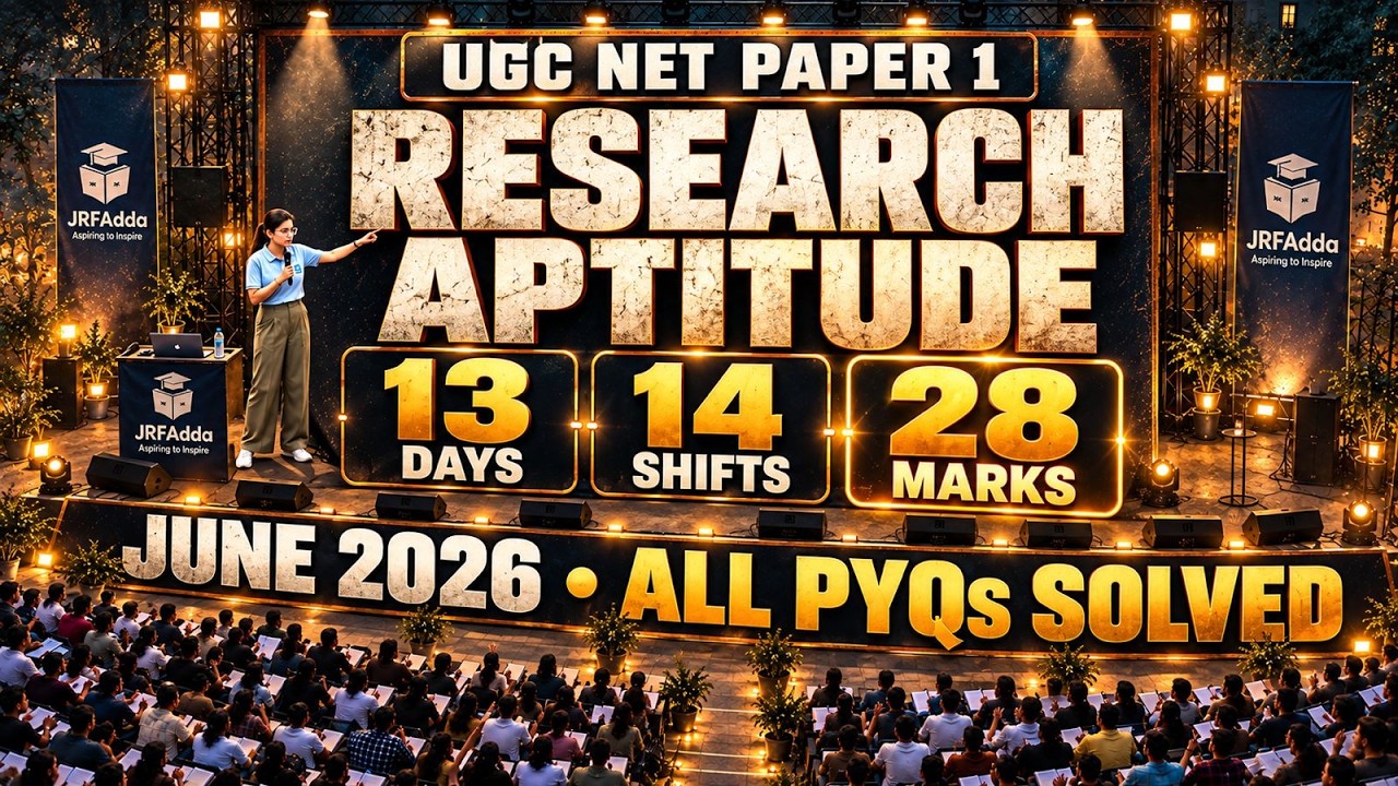 UGC NET Paper 1 Research Aptitude | 13 Days &bull; 14 Shifts &bull; 28 Questions | June 2026 All PYQs