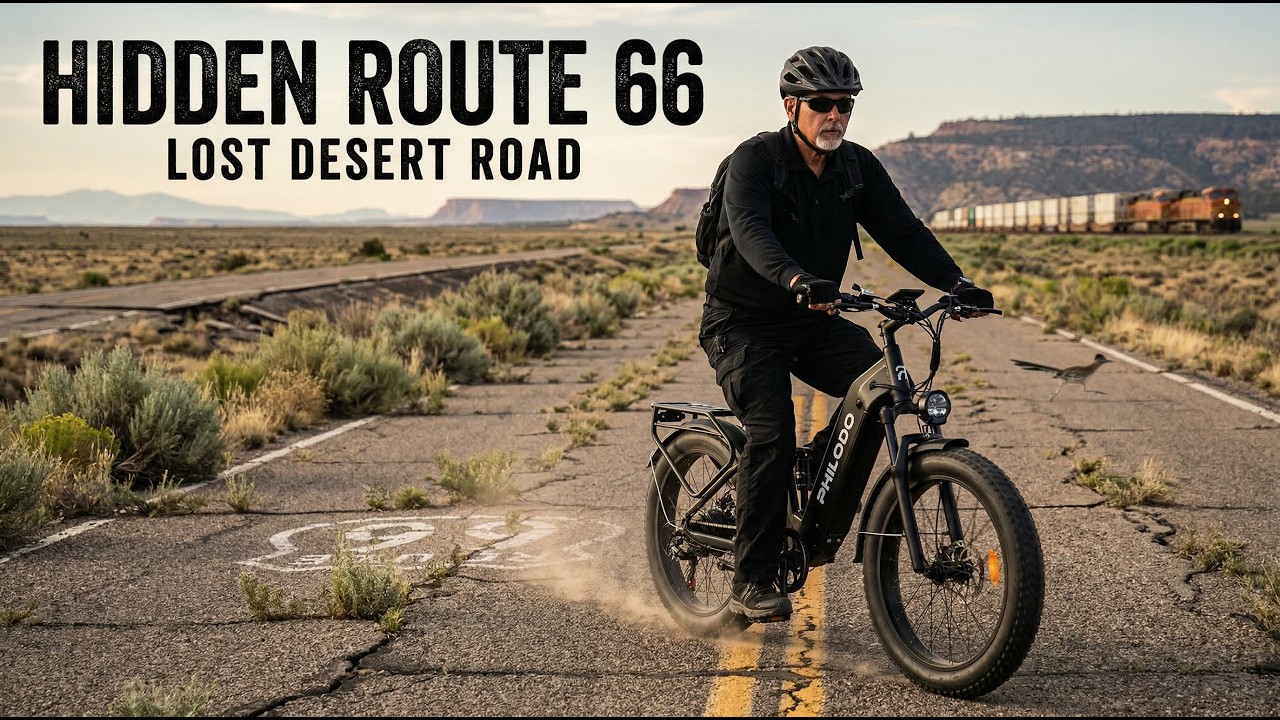 Поездка по скрытой дороге трассы Route 66 1926 года в пустыне Нью-Мексико.