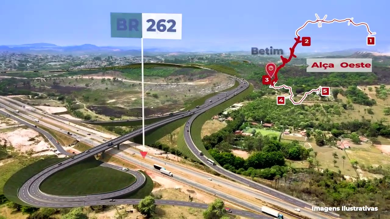 Novo traçado do Rodoanel Metropolitano de Belo Horizonte
