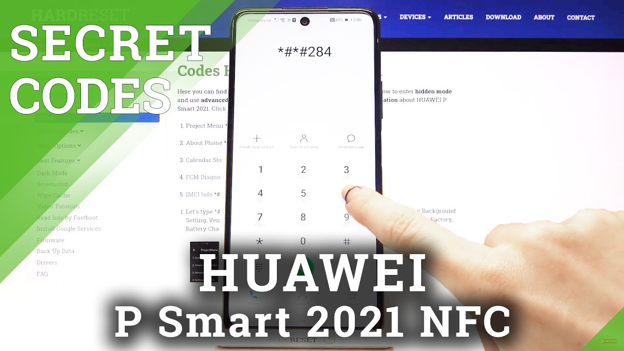 Secret Codes in HUAWEI P Smart 2021 NFC &ndash; Test Menu / Calendar Storage / IMEI Number