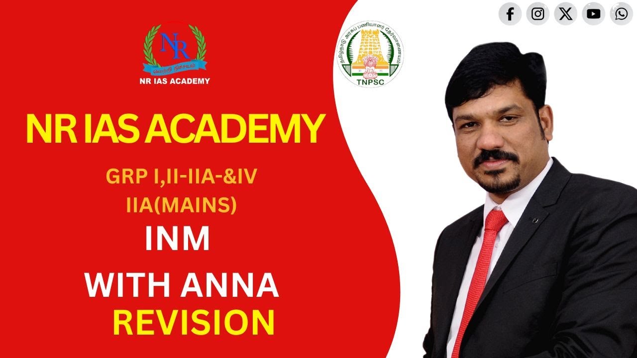 TNPSC I GROUP-I,II/IIA&IV I MODERN INDIA NIGHT REVISIONI NR IAS ACADEMY I VIJAYALAYALAYAN R