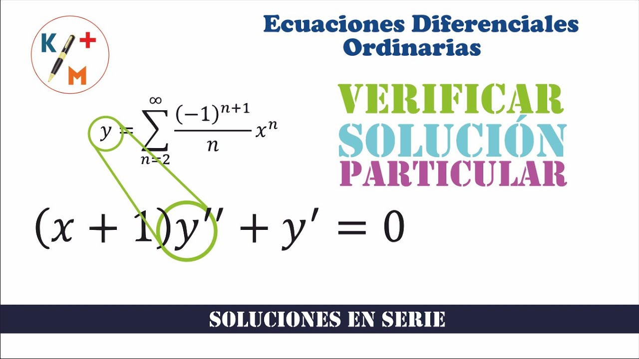 EDO -57. Serie de potencia. Solución particular de una ecuación diferencial. Pto 13. Dennis G. Zill