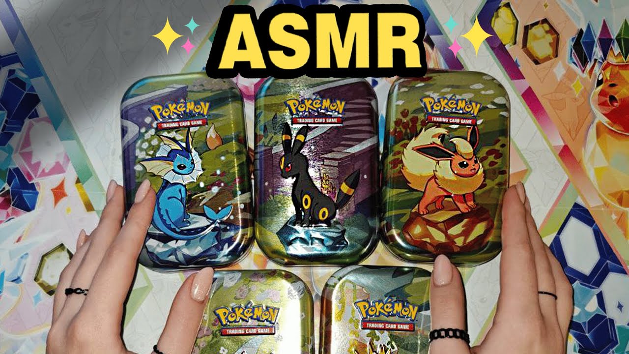 ASMR Unboxing Pokémon Prismatic Evolutions Mini Tins!⭐