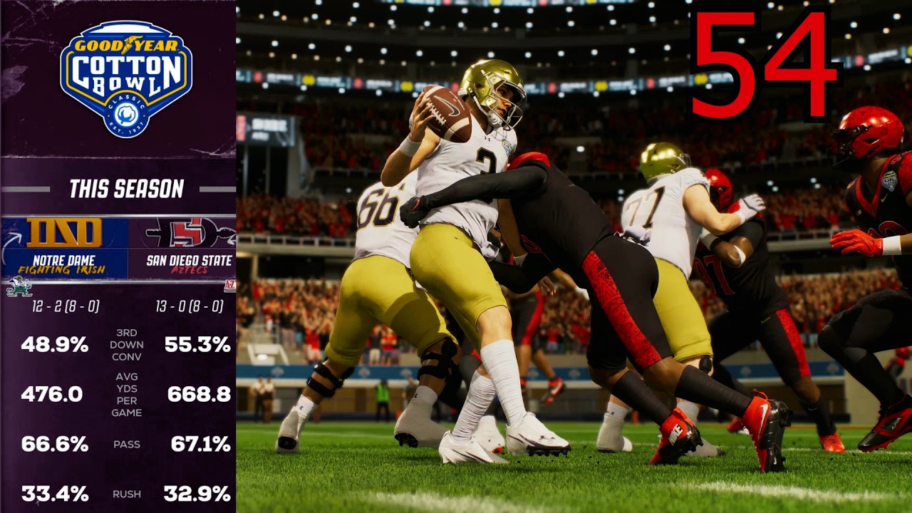 Goodyear Cotton Bowl Against Notre Dame | College Football 26 Dynasty EP54