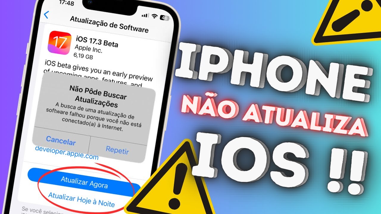 🔥IPHONE Não ATUALIZA O iOS!! Como resolver falha de atualização 😱