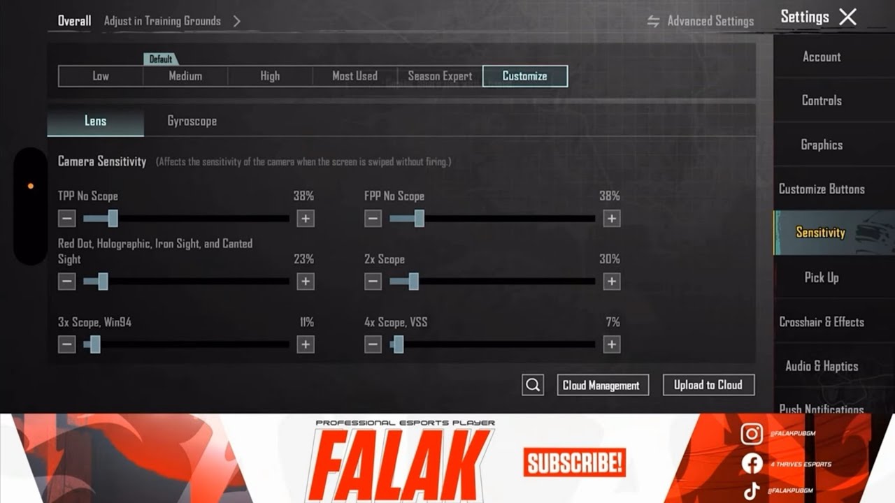 FALAK NEW UPDATE 4.1 🔥 BEST SENSITIVITY CODE + CONTROL SETTINGS BGMI/PUBG MOBILE