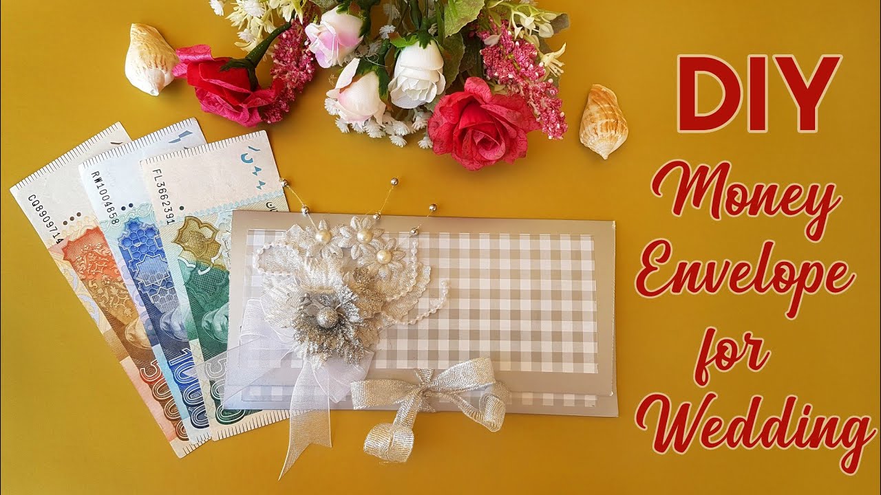 DIY money envelope for wedding | DIY cash gift envelope | DIY paper envelope for money