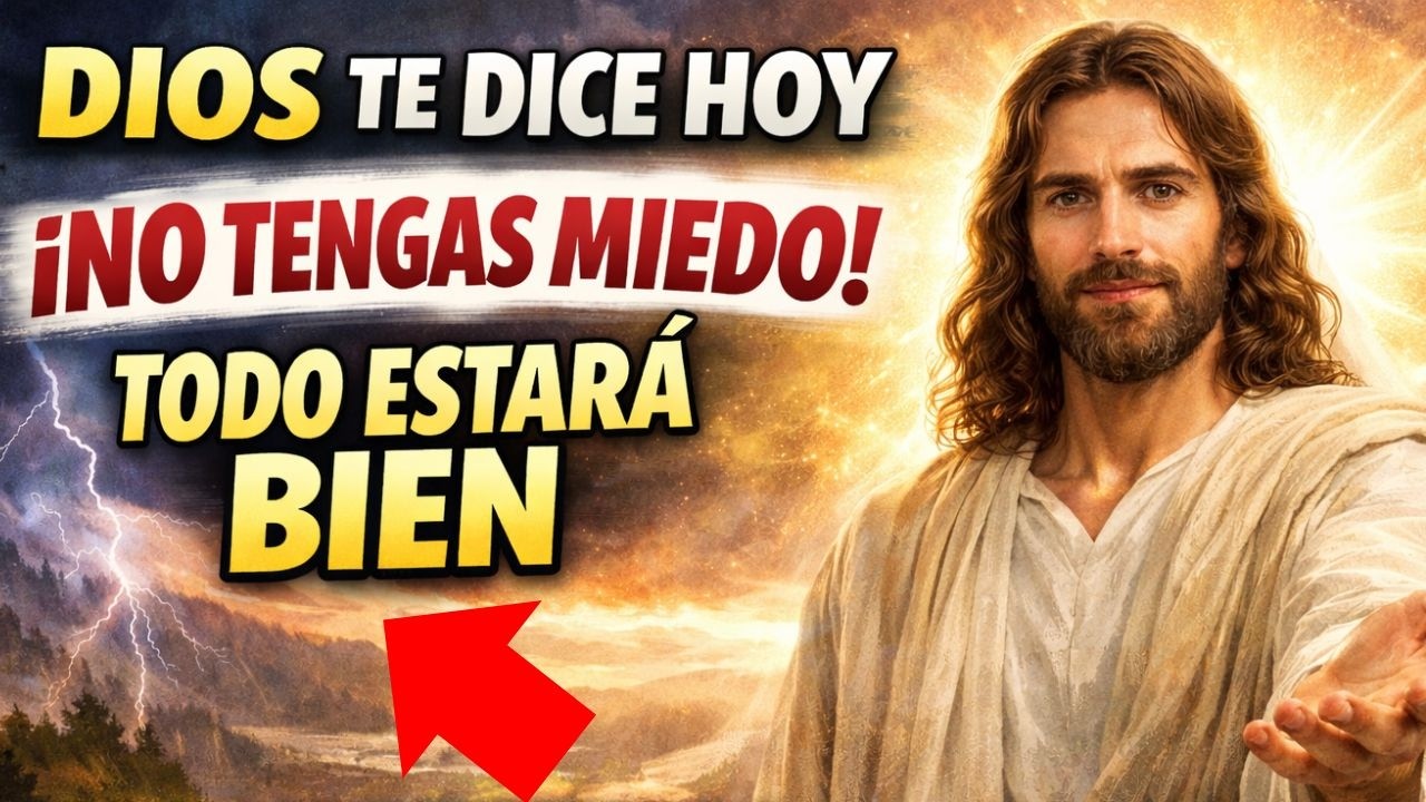 DIOS TE DICE HOY NO TENGAS MIEDO TODO ESTARÁ BIEN YO STOY CONTIGO Y ESTARÁS A SALVO