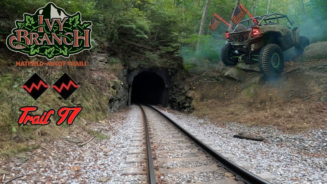 Hatfield & MCcoy Ivy Branch Double Black 97 | Train Tunnel | Rock Crawling Oops | KRX 1000 & X3 MAX