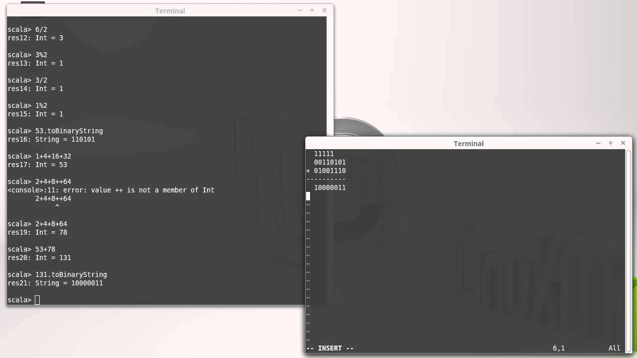 Binary Arithmetic (Scala Basics)