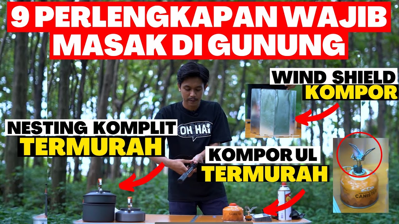 REKOMENDASI KOMPOR UL, CANISTER, NESTING MURAH, WIND SHIELD, SEKOP, DLL | ALAT MASAK DI GUNUNG