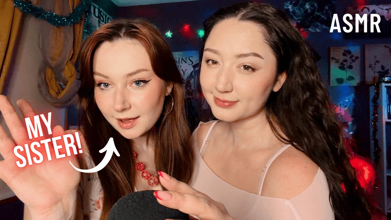 ASMR FAST HAND MOVEMENTS & VISUALS WITH MY SISTER! *Tapping, Scratching & Mouth Sounds*