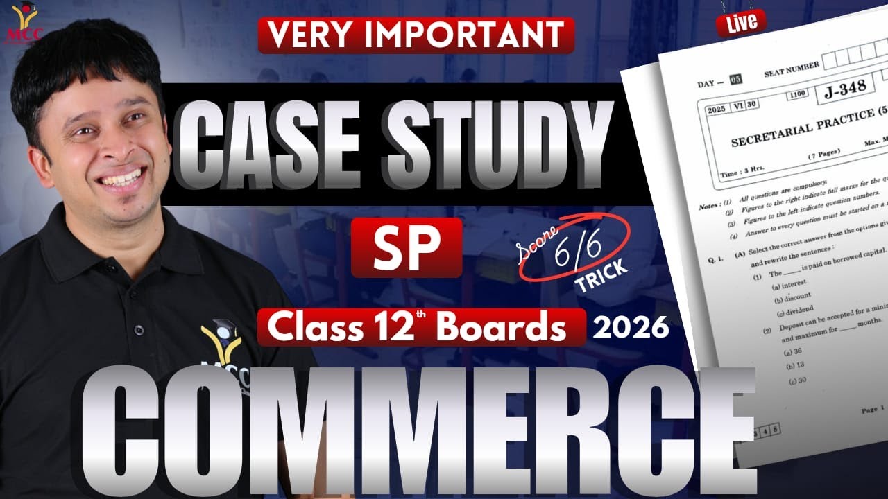 🔴 12th SP LIVE | All Case Study Based Questions | 🔴06 Marks Sure 🎯 | Board Exam 2026 | Harshad
