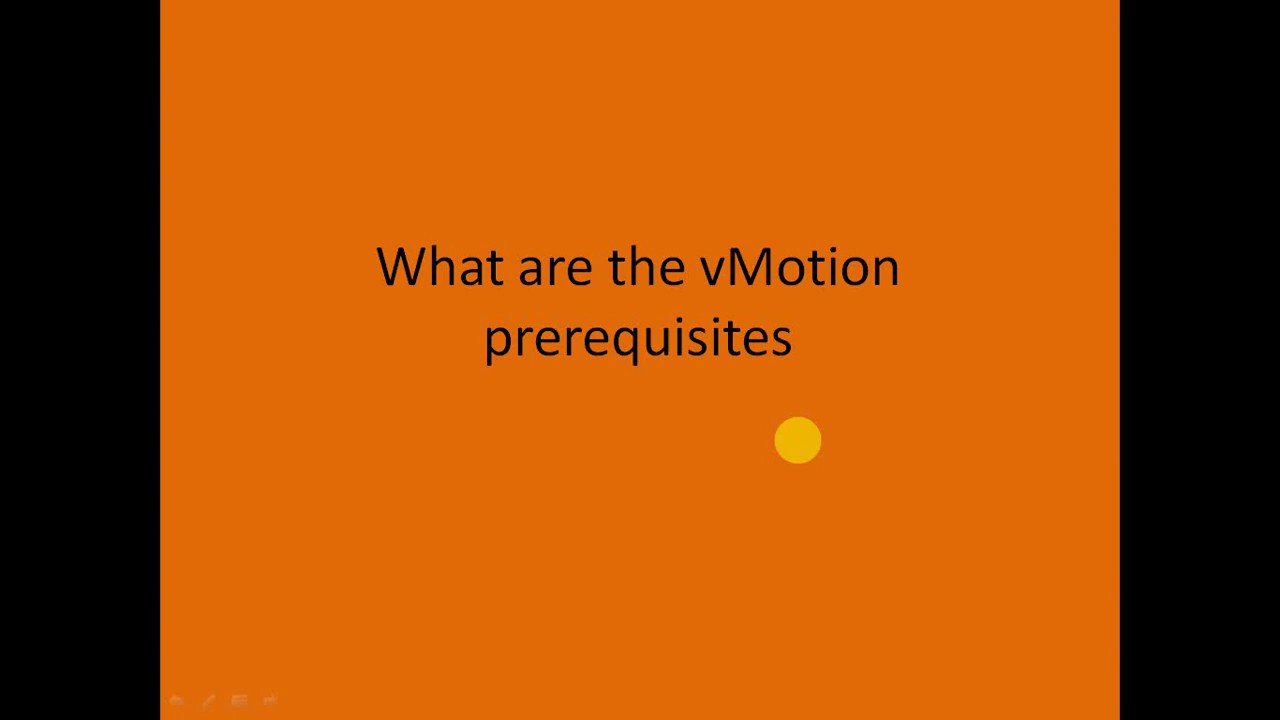 What are the VMware vsphere vMotion prerequisites.