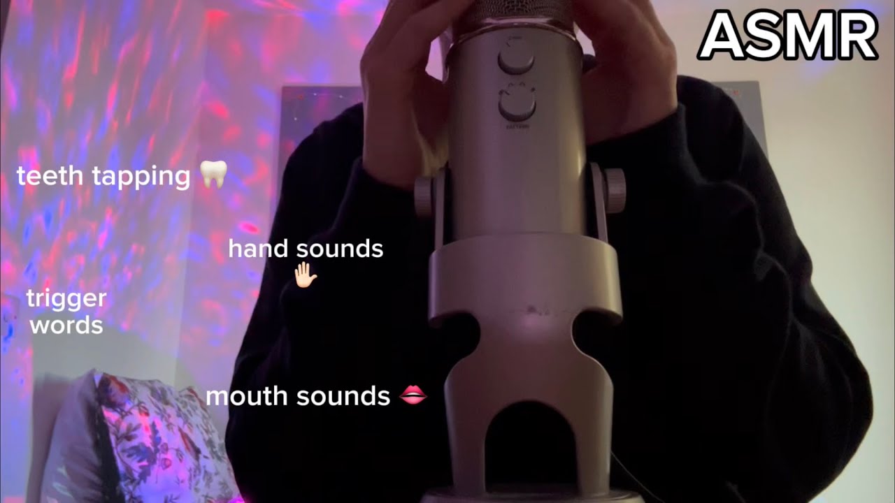 ASMR mouth sounds, trigger words, teeth tapping, hand sounds, mic rubbing & more! 💕(CV for Miguel)