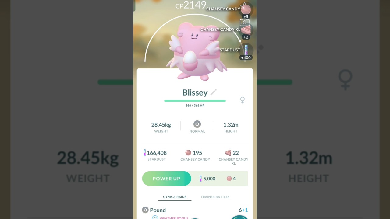 I caught 2100 cp Blissey  wild spwan in Pokemon go #pokemongo