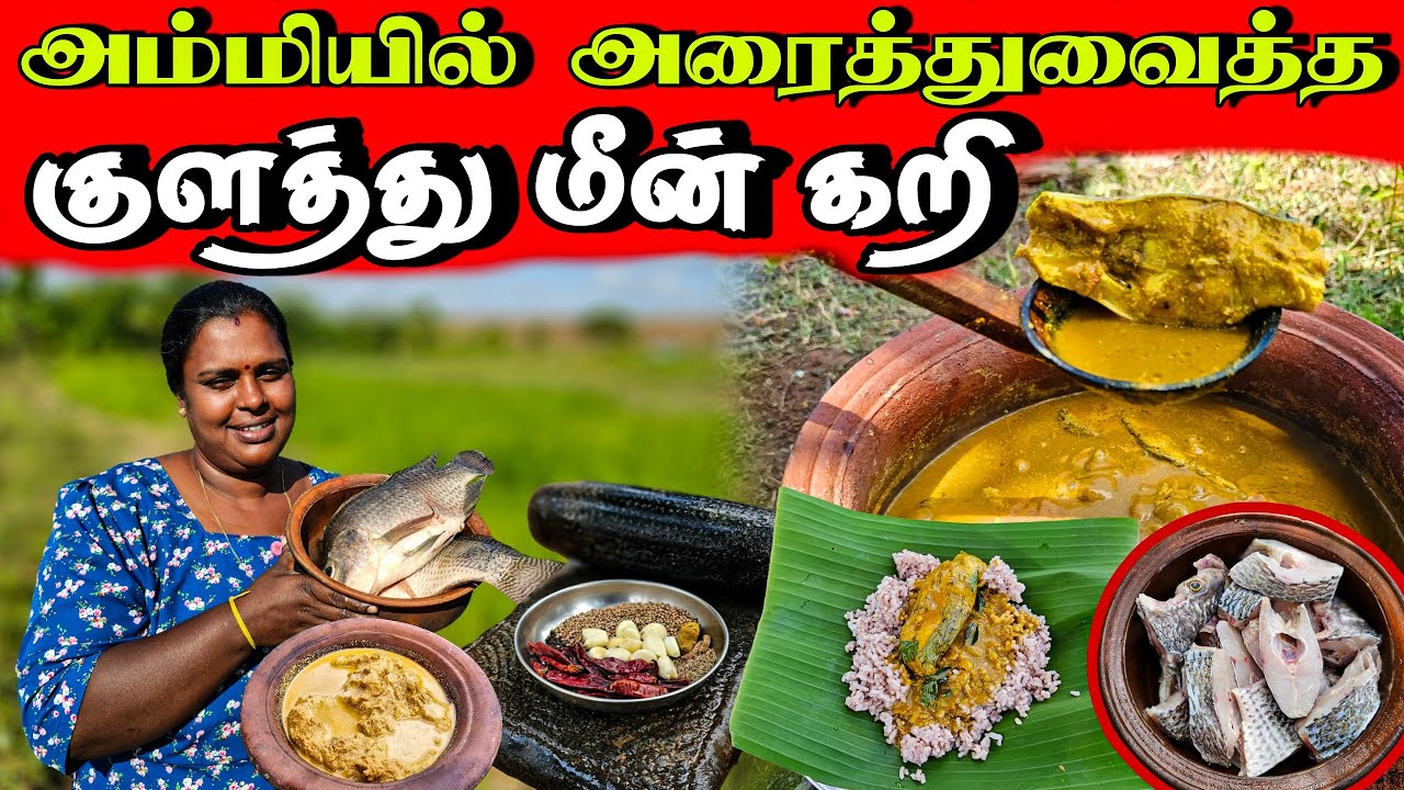 அரைச்சு வைச்ச குளத்துமீன் கறி | Our Village life ♥️ | vanni vlog