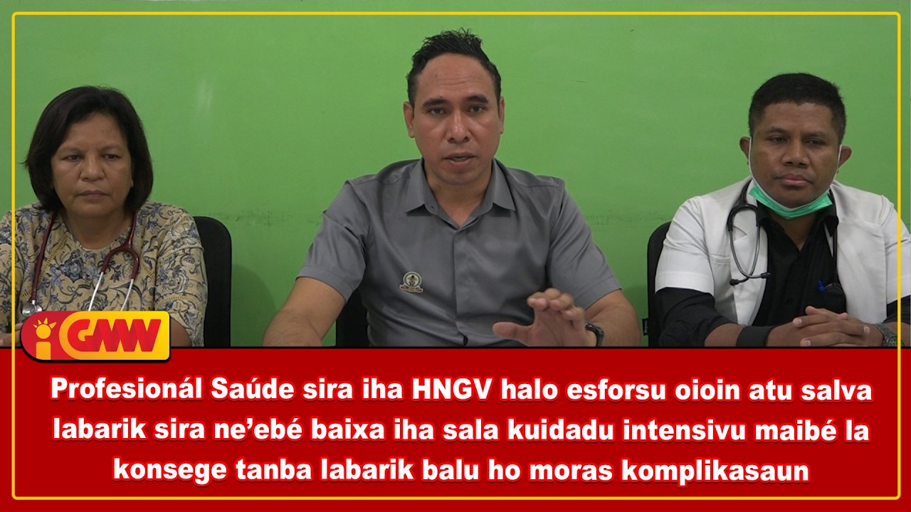 Profesionál Saúde HNGV halo esforsu oioin atu salva labarik sira ne’ebé baixa iha sala ICU