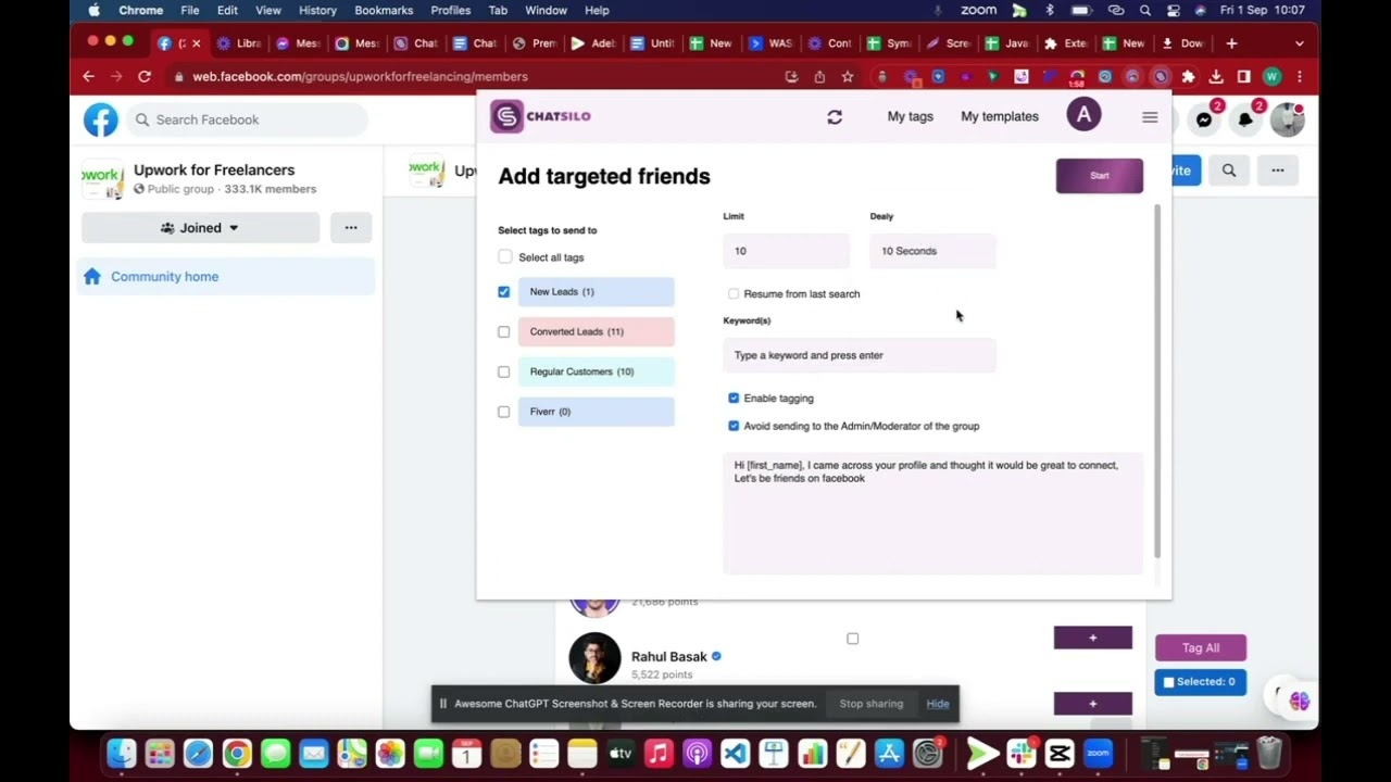 How to Send Friend Requests to Facebook Group Members with ChatSilo Chrome Extension