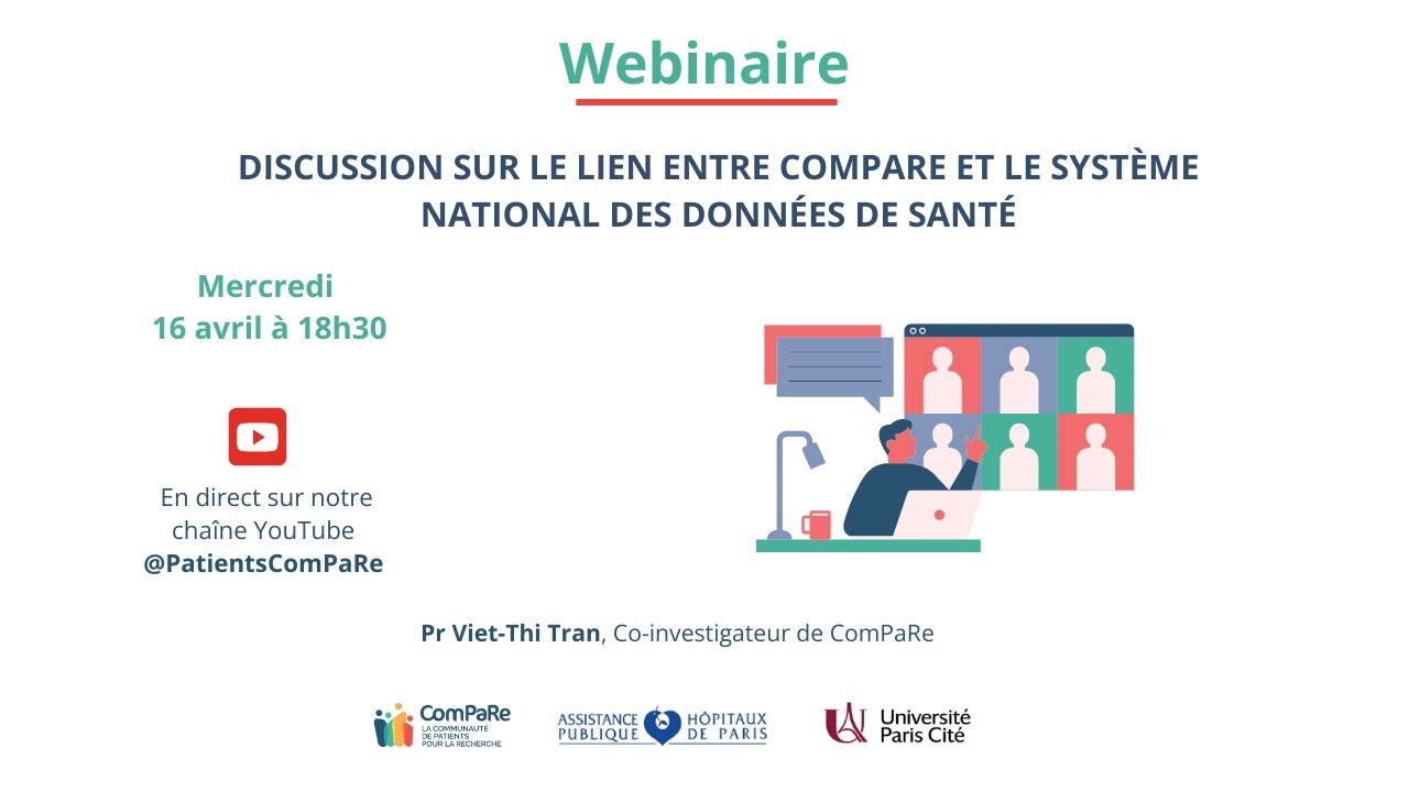 Webinaire : Intégration des données de ComPaRe avec celles du Système National des Données de Santé