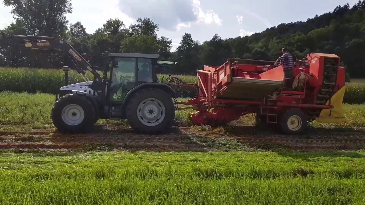 Kartoffel Ernte 2017 mit Lamborghini Aqua Power 4 und Grimme SL 750