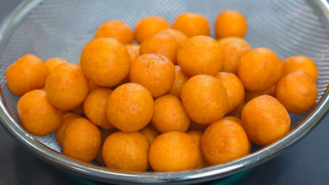 Amazing Sweet Potato Balls ! no oven! Only 3 ingredients! Delicious sweet potato