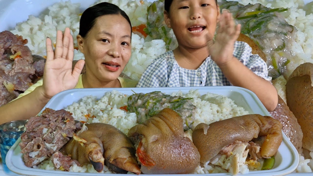 Eating Huge Piece Of Pork Trotter | Naga Mukbang 