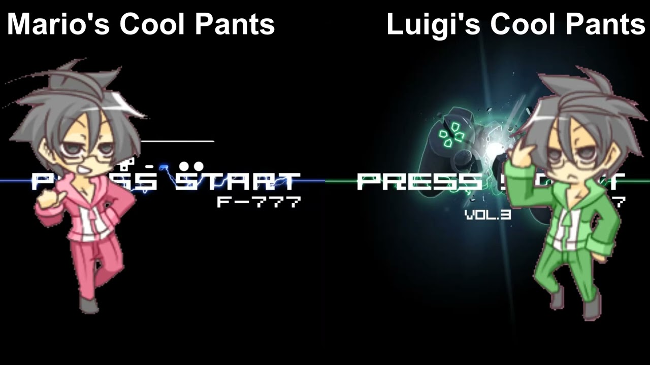 Mario's Cool Pants + Luigi's Cool Pants Mashup (Jumpman vs. Goggles NoNames)