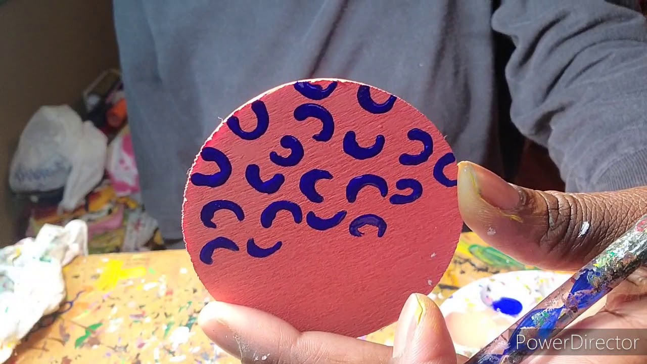 DIY Handpainted Wood Earrings