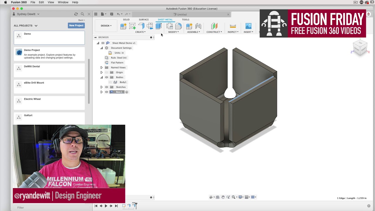 Fusion 360 - Sheet Metal for Absolute Beginners