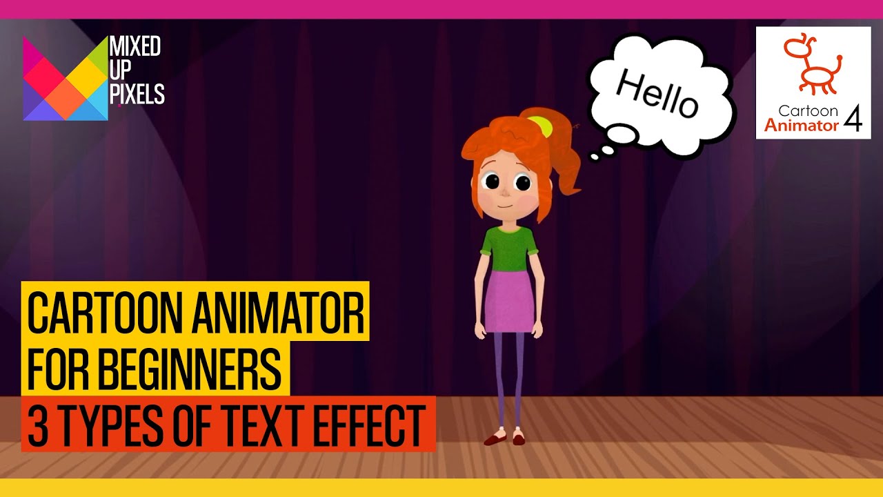 Cartoon Animator - 3 types of text effects #cartoonanimator