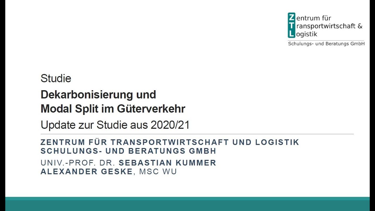 Studie zur Dekarbonisierung und Modal-Split im G&uuml;terverkehr