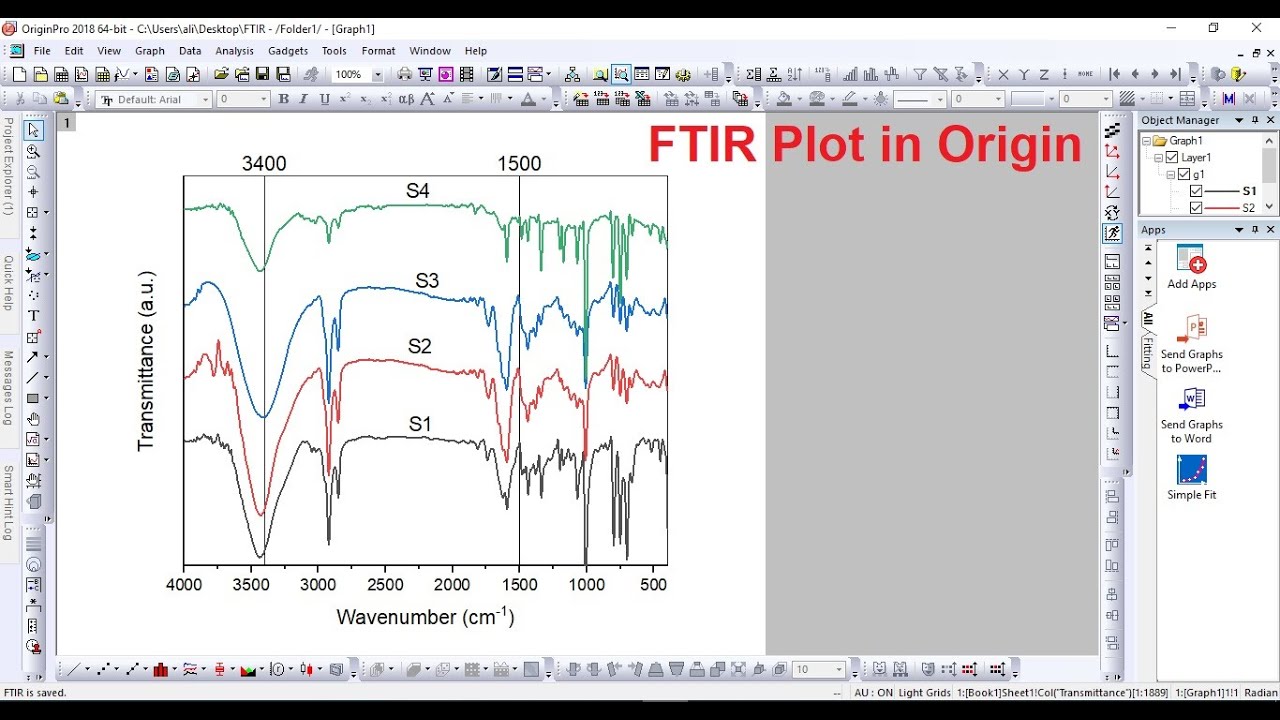 FTIR Plot in Origin #FTIR #Origin