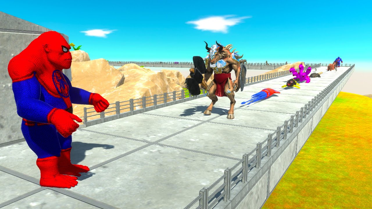 SPIDER MAN GORO DEATH RUN - Animal Revolt Battle Simulator ARBS