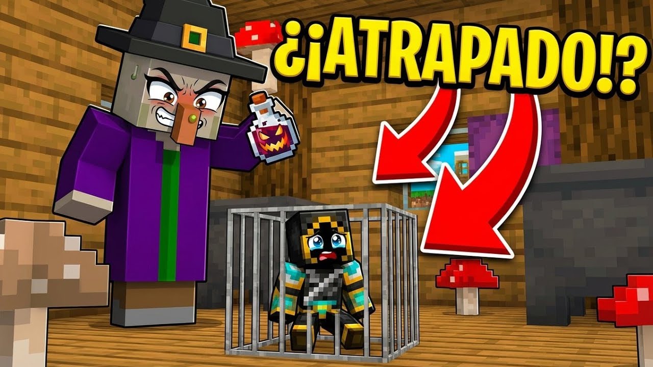 Atrapado por una BRUJA LOCA ENFADADA en Minecraft!