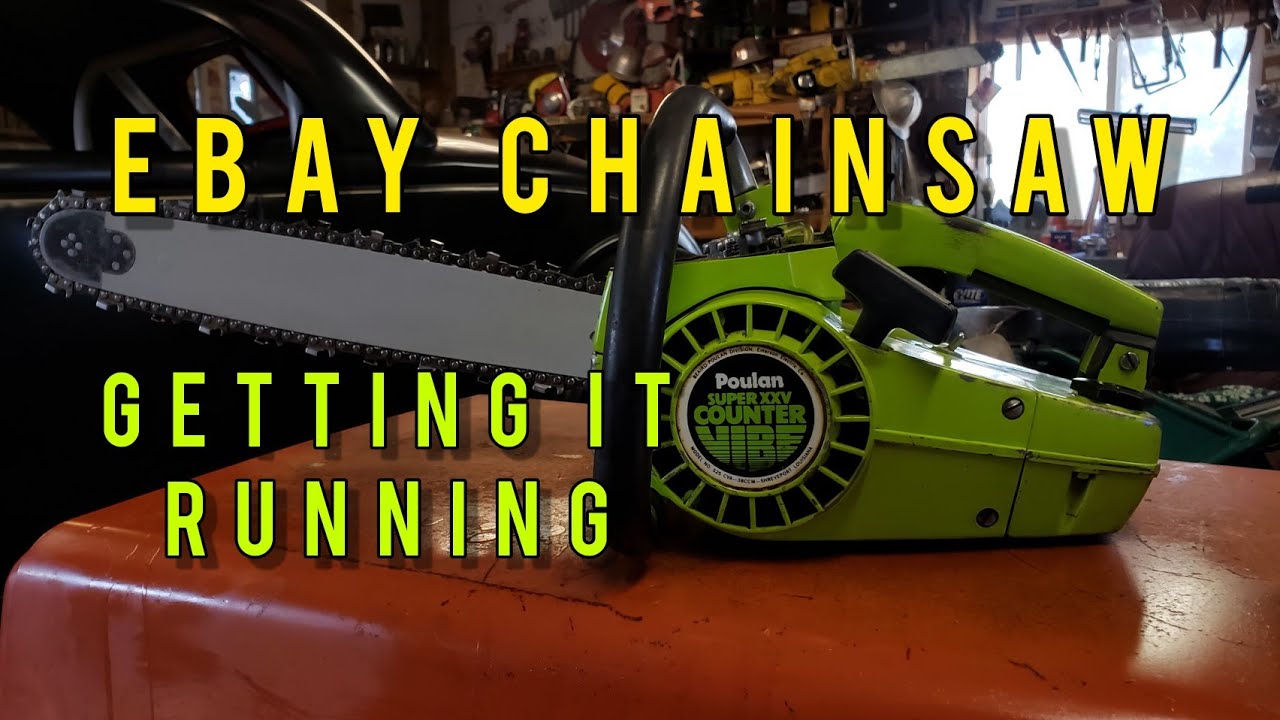 Ebay chainsaw, Poulan S25DAV Vintage chainsaw repair, fuel line replacement and getting it running!