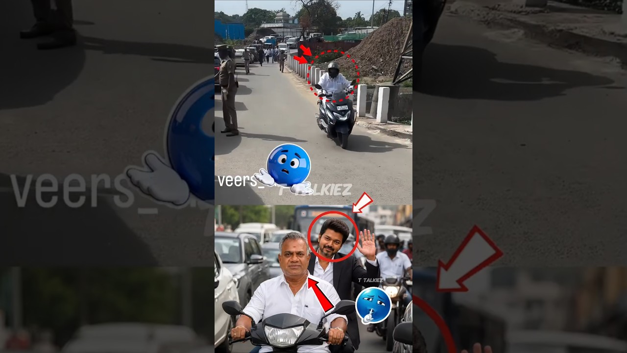 🚘Car-ஐ விட்டு இறங்கி Bussy Anand பண்ண சம்பவம்😱🔥Minister Bussy Anand Rides Scooty🤯Cm vijay #shorts