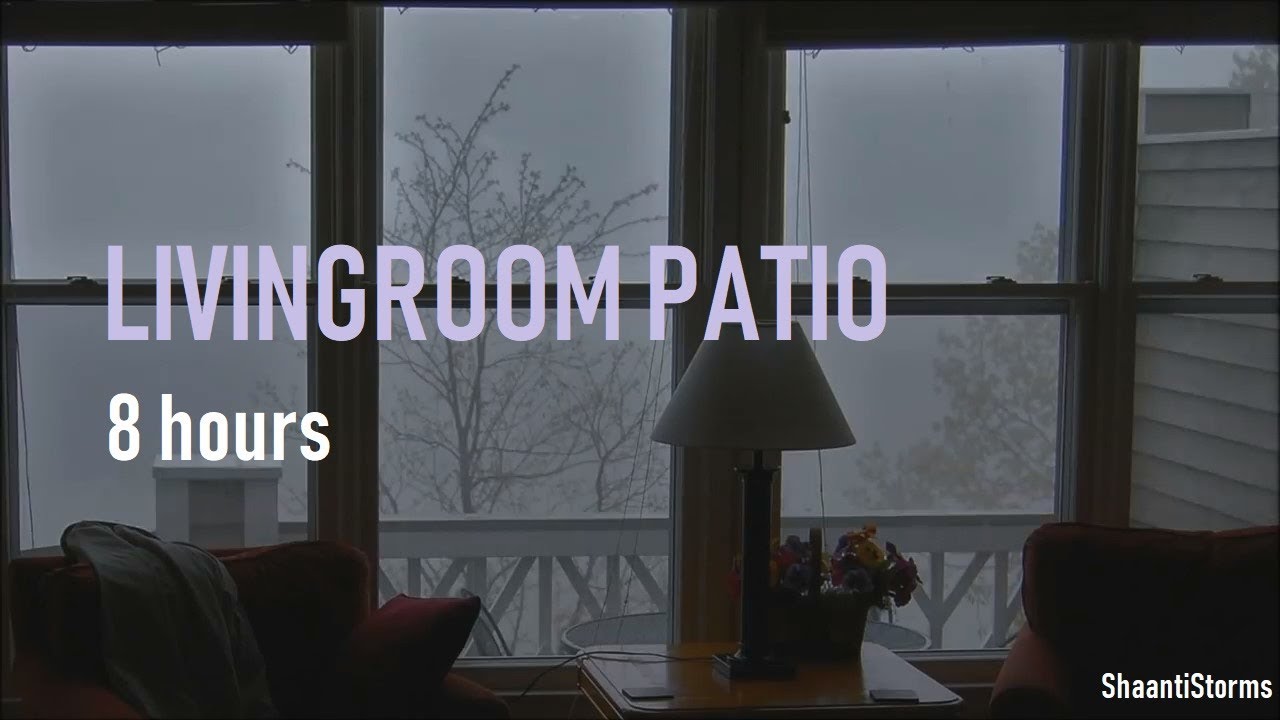 Rain Downpour Outside Patio Window - 8 Hours Heavy Rain for Sleep, Study and Relaxation
