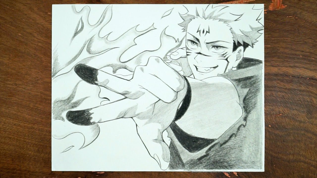 How to Draw Sukuna | Anime Pencil Drawing from Jujutsu Kaisen