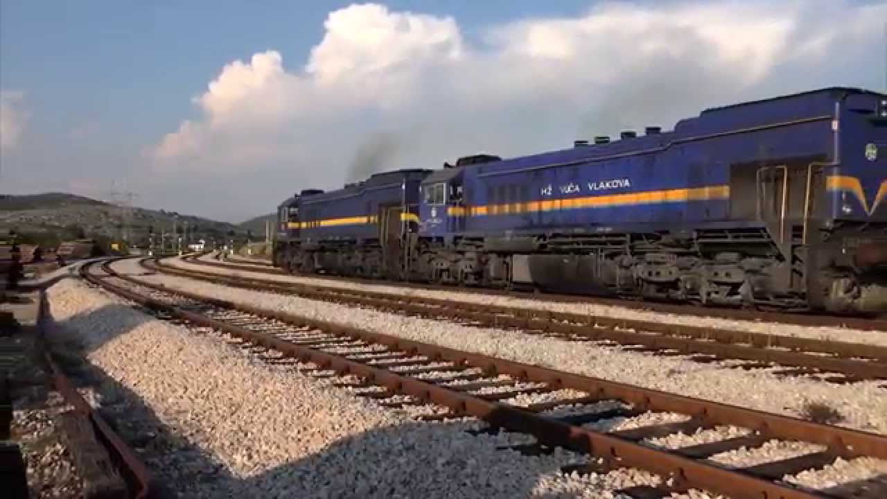 Train activity in Perković, Croatia