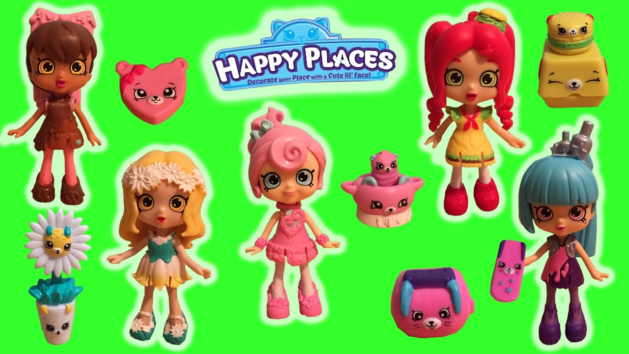 Happy Places Season 2 Shoppies Daisy Petals Cocolette Chelsea Cheeseburger Polli Polish Candy Sweets