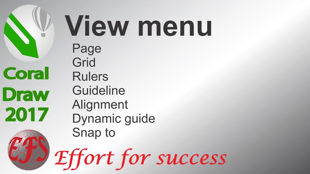 Corel draw 2017 class 72 view menu page grid rulers guideline alignment guide and snap to Urdu/Hindi