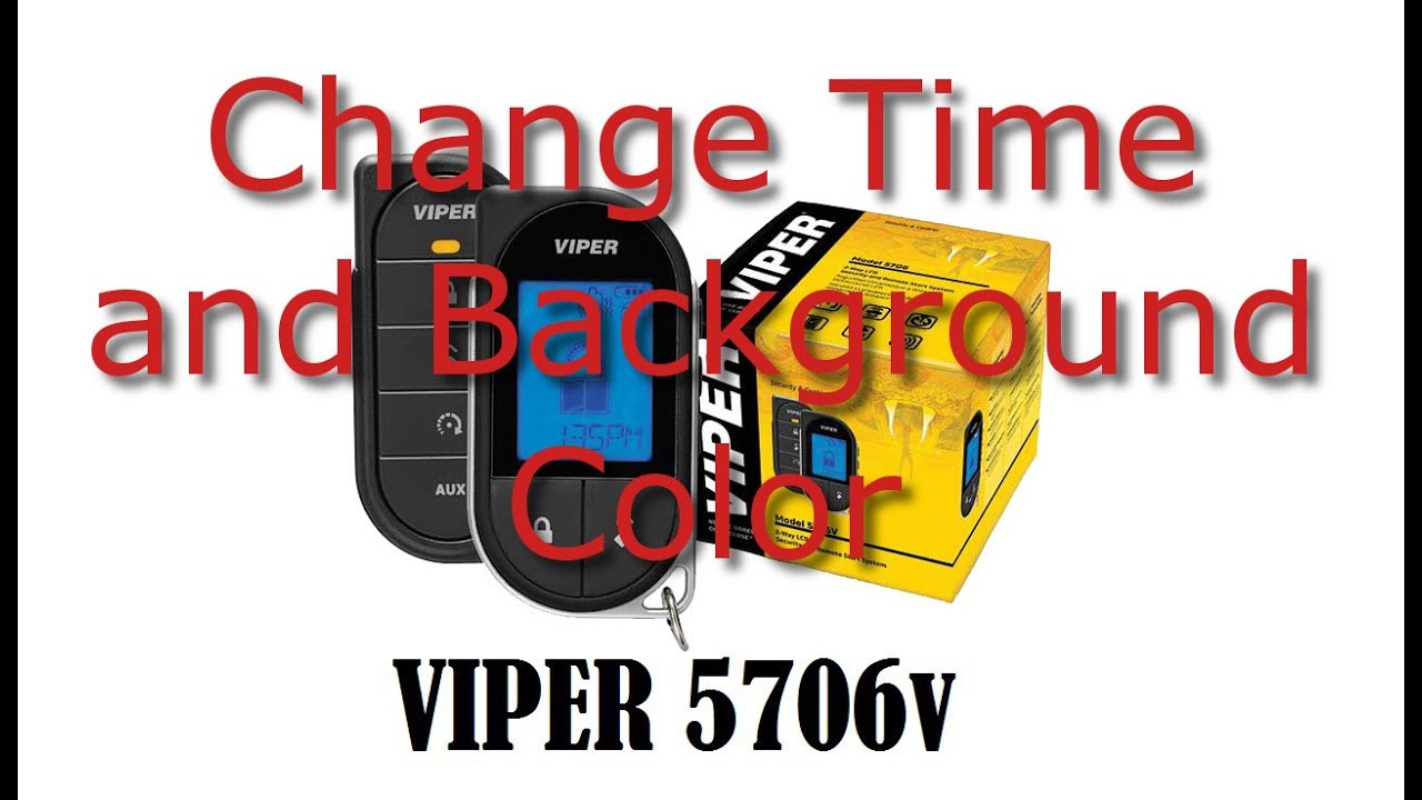 Change Time and Background Color on Viper 5706V Remote Start/Security System (2020)