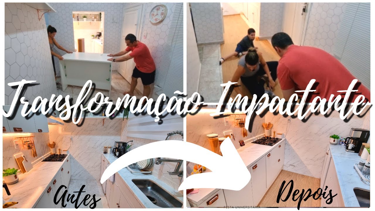 UMA CONQUISTA | TRANSFORMAÇÃO DA COZINHA | FICOU MUITO LINDO | CHÃO AMADEIRADO | ADRIANA MAGALHÃES
